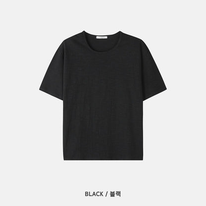 Slub U-Neck T-Shirt