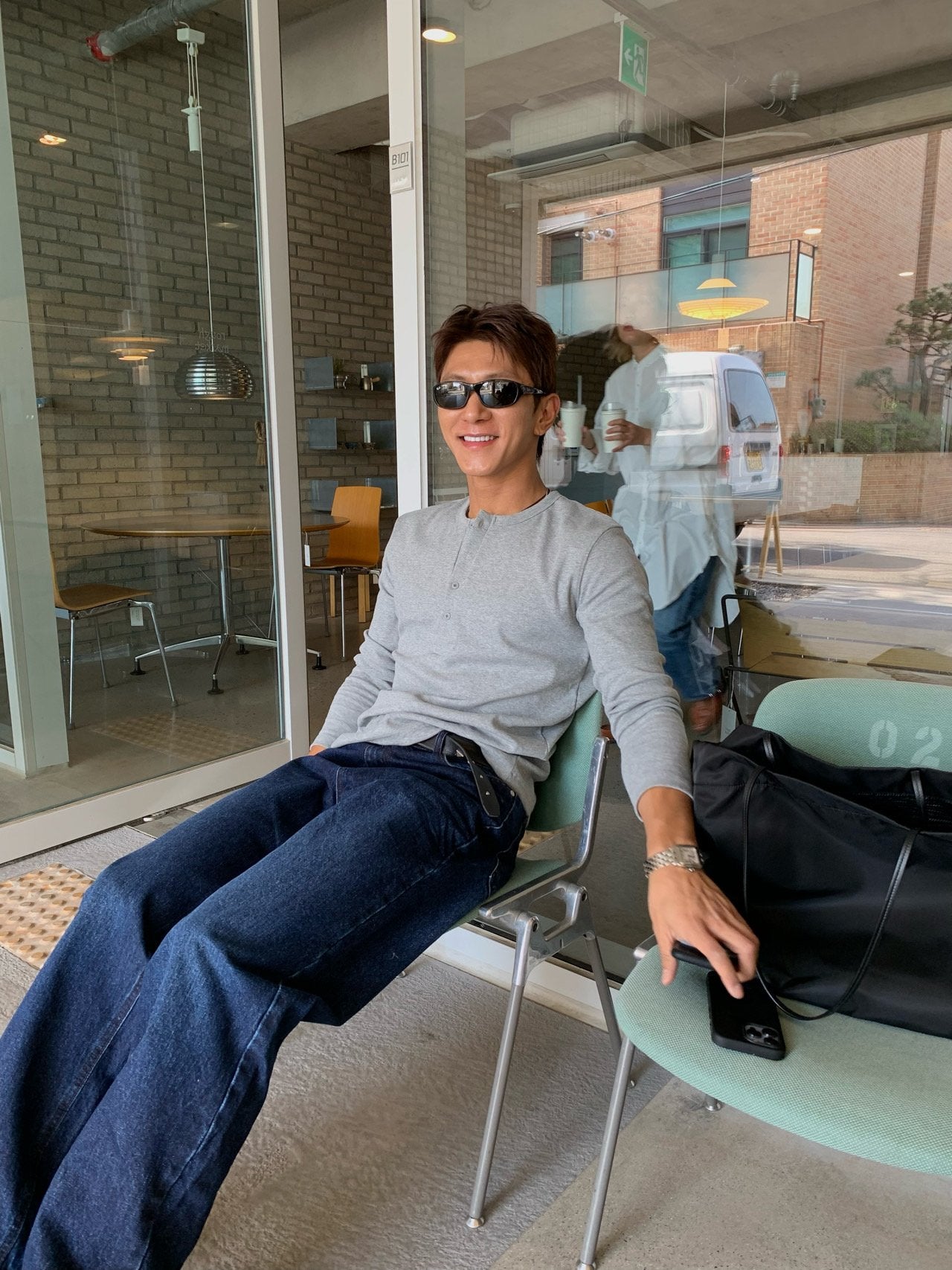 Pigment-Washed Nylon Shirt Jacket