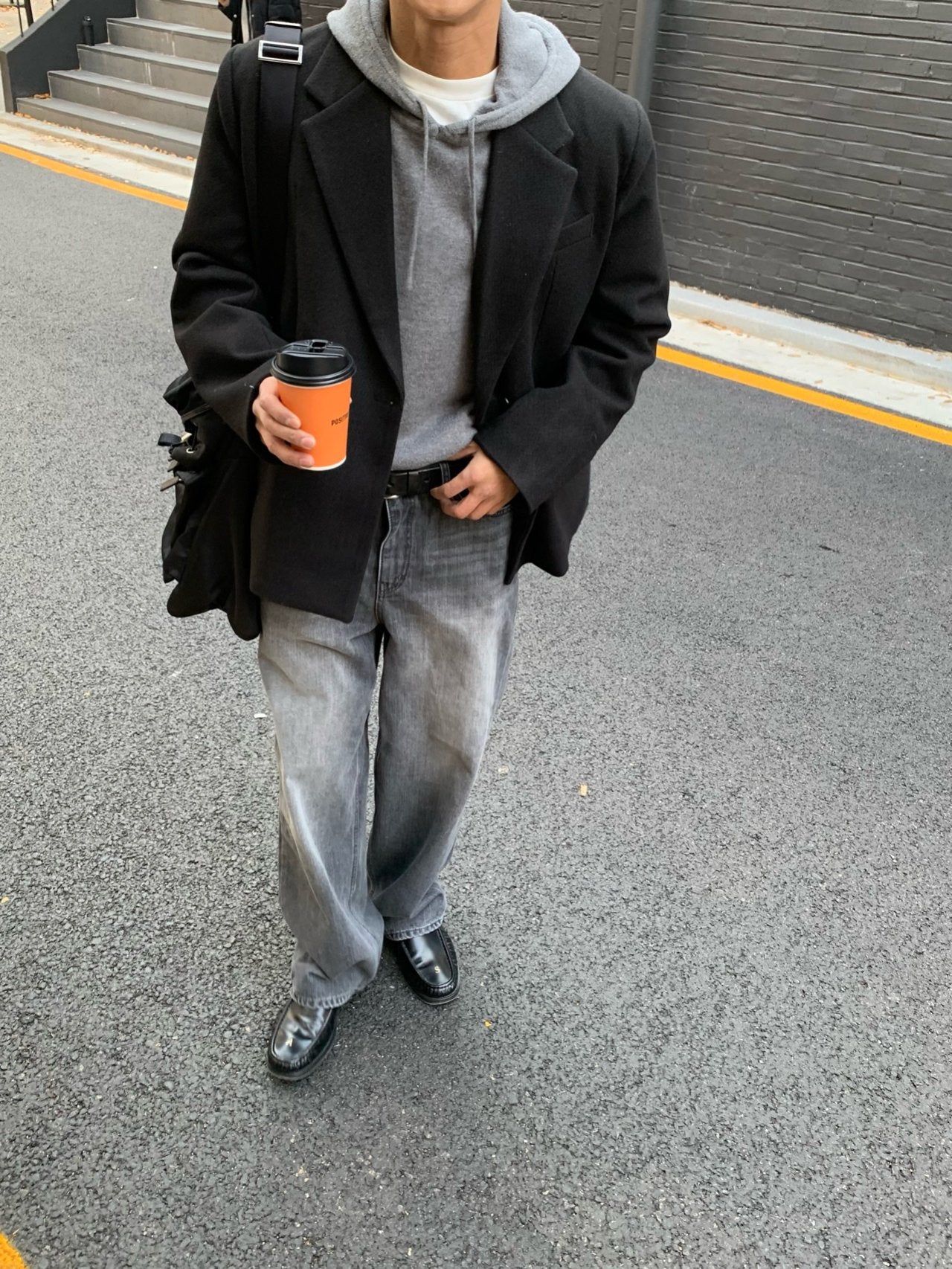 Deep Gray Brushed Denim