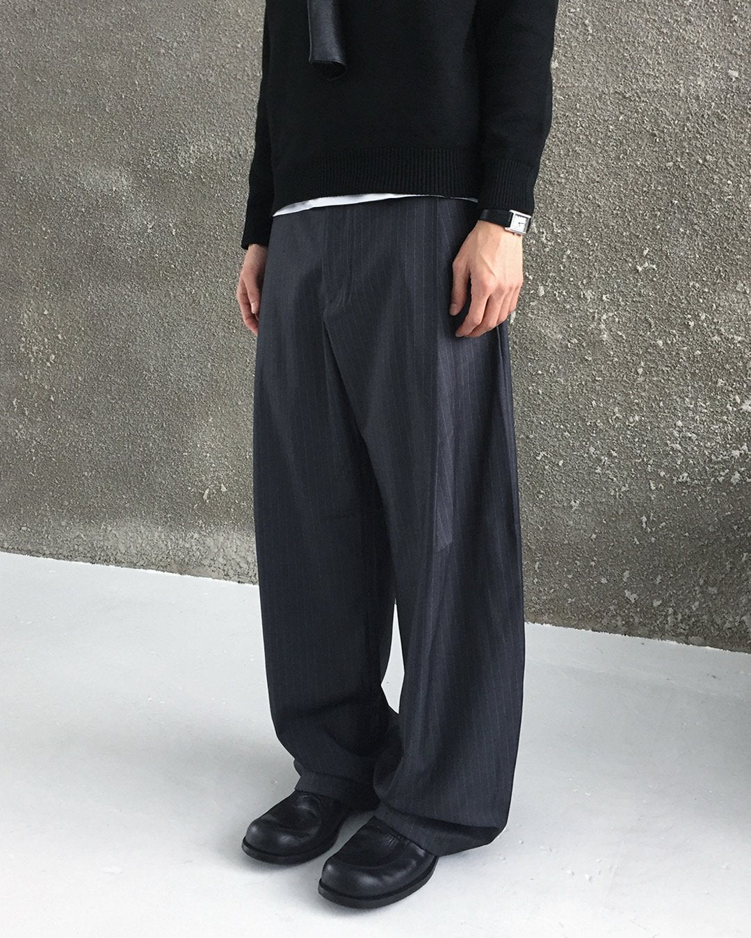 Zegna One-Tuck Curved Slacks