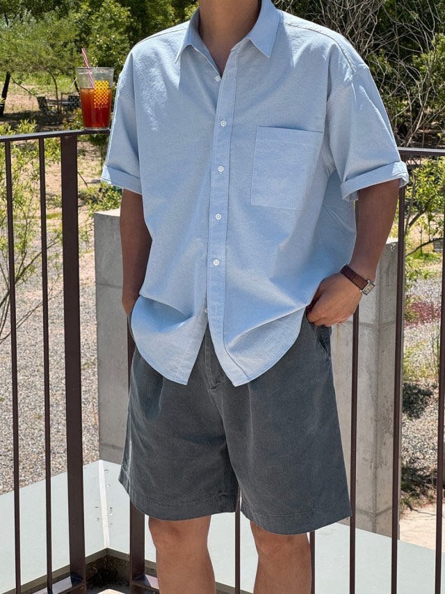 Pigment-Washed Nylon Shirt Jacket