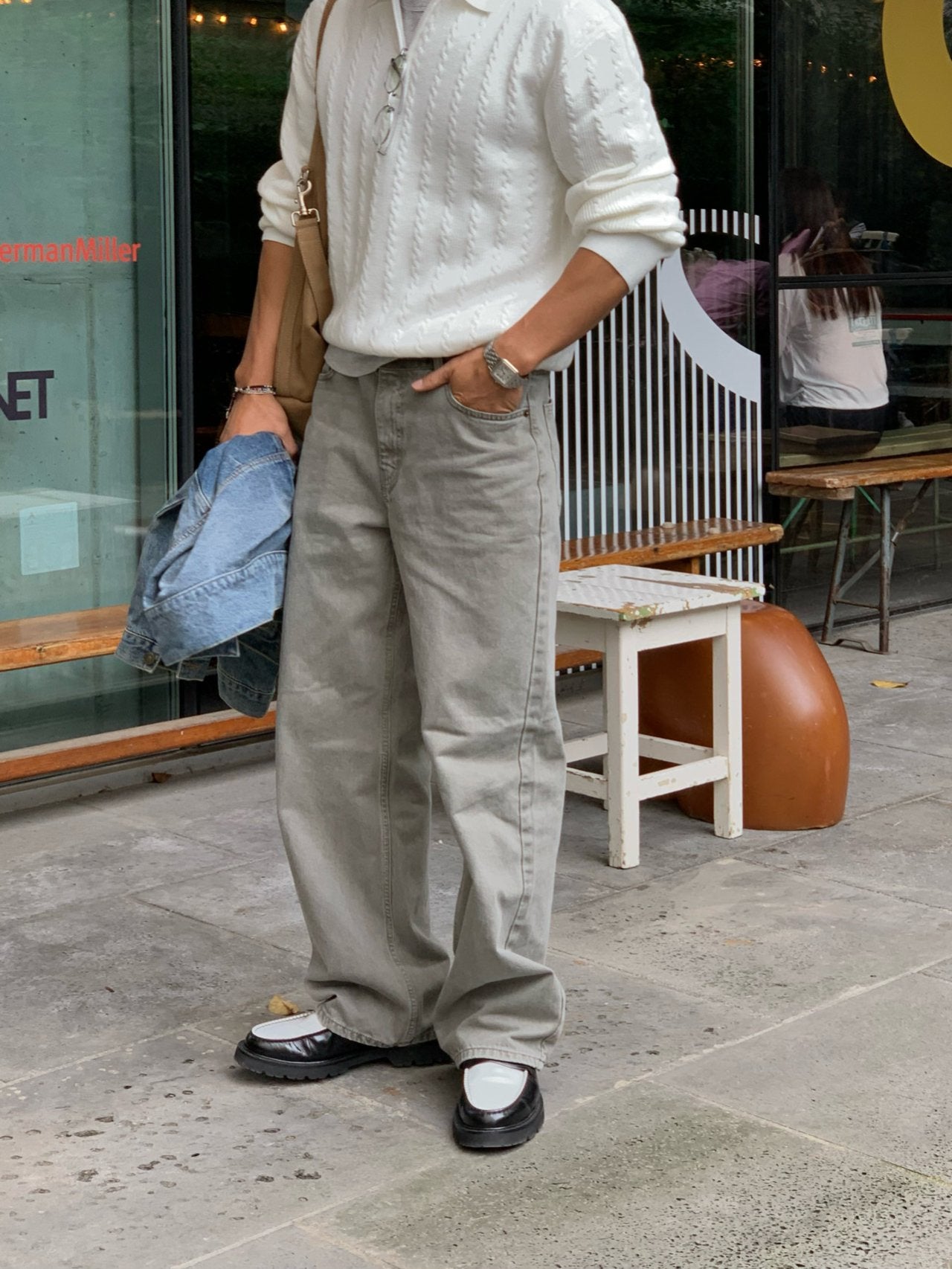 Dying Salt Straight Pants