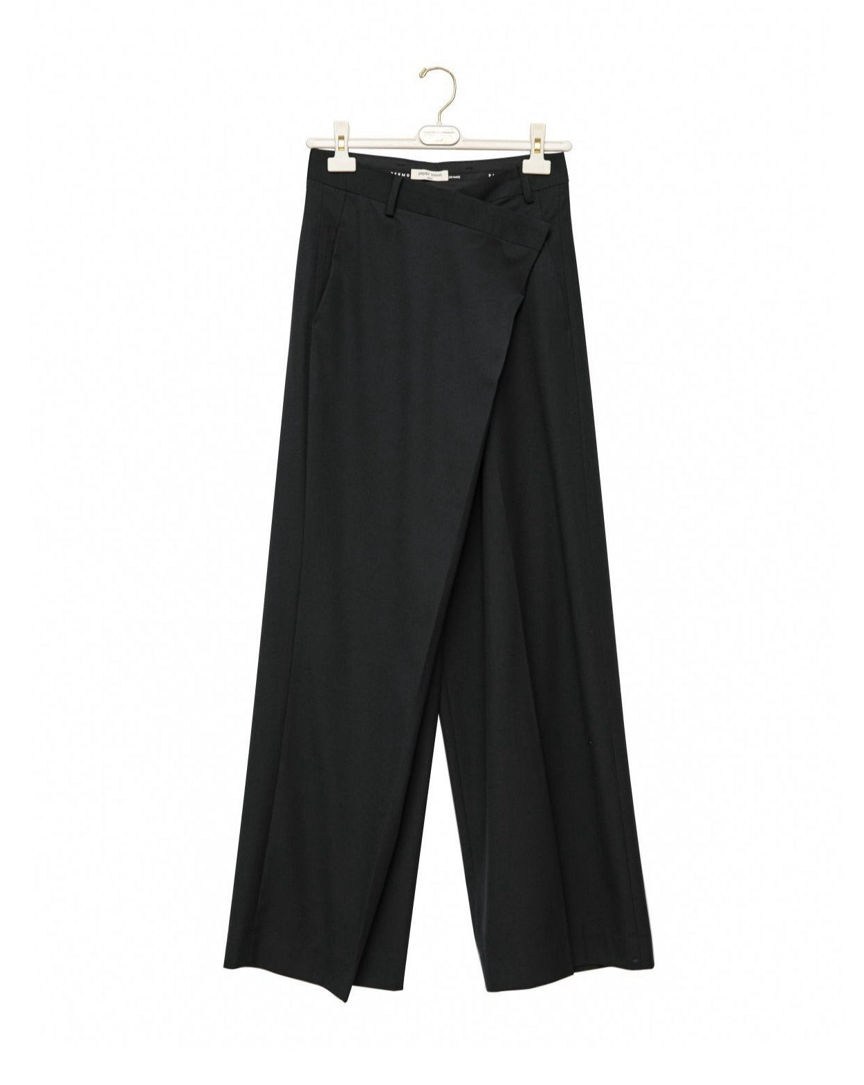 【PAPERMOON ペーパームーン】SS / Aymmetry Pin Tuck Wide Maxi Trousers