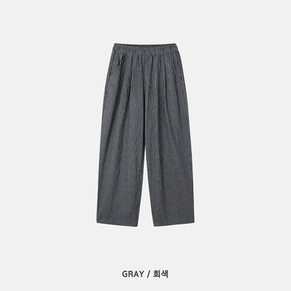 Bulky Fit Stripe Linen Pants