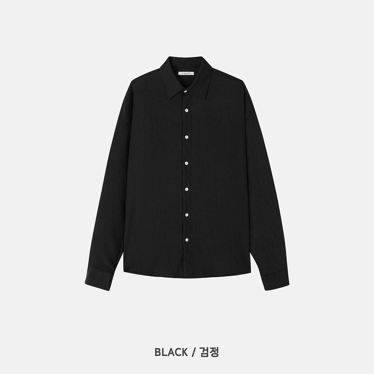Seersucker Texture Long Sleeve Shirt