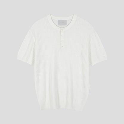 Vertical Henley Knit