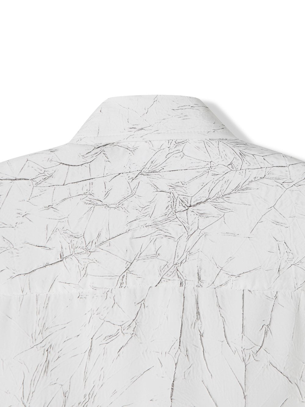 Crack Pattern Open-Collar Shirt