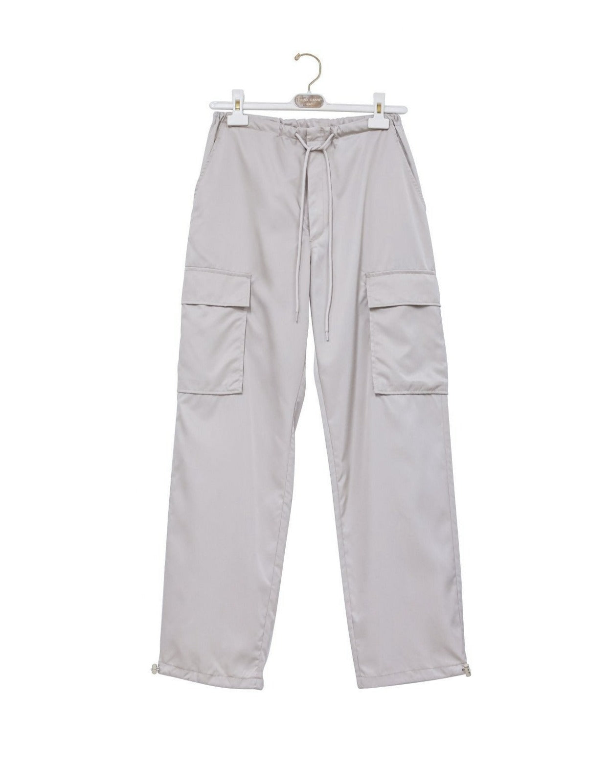 [PAPERMOON] SS / Nylon Drawstring Cargo Pocket Trousers