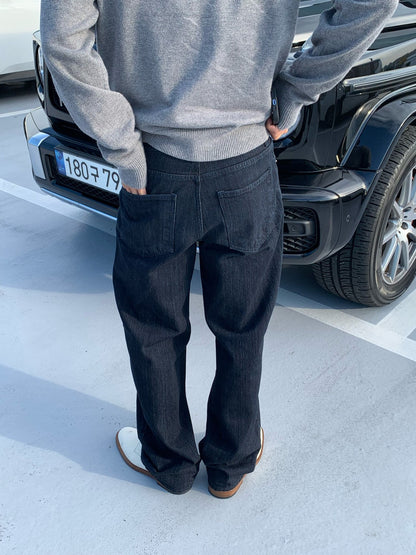 Luggage Ribbed Denim Set-up