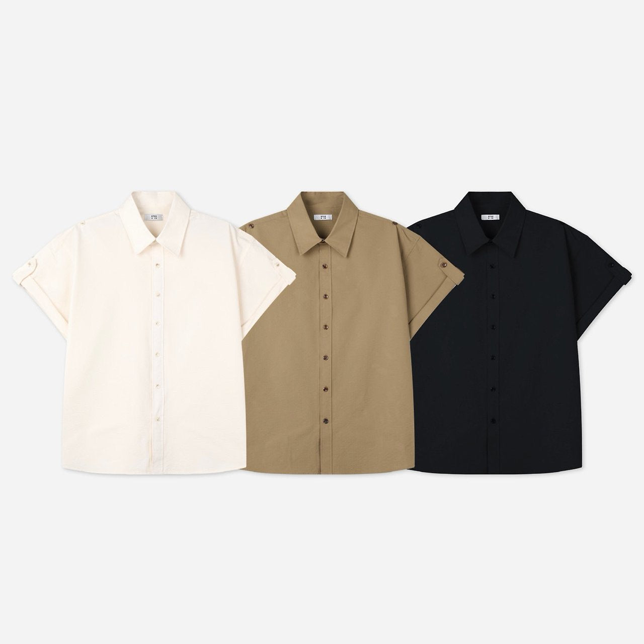 Pigment-Washed Nylon Shirt Jacket