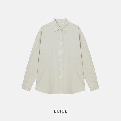 Pigment-Washed Nylon Shirt Jacket