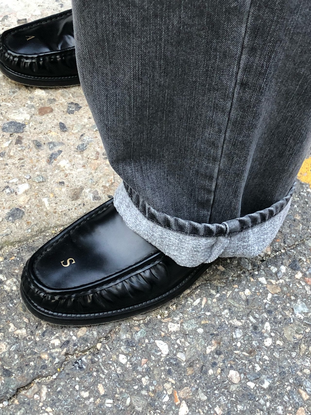 Deep Gray Brushed Denim