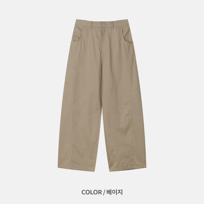 Soft Curve Wide Cotton Pants