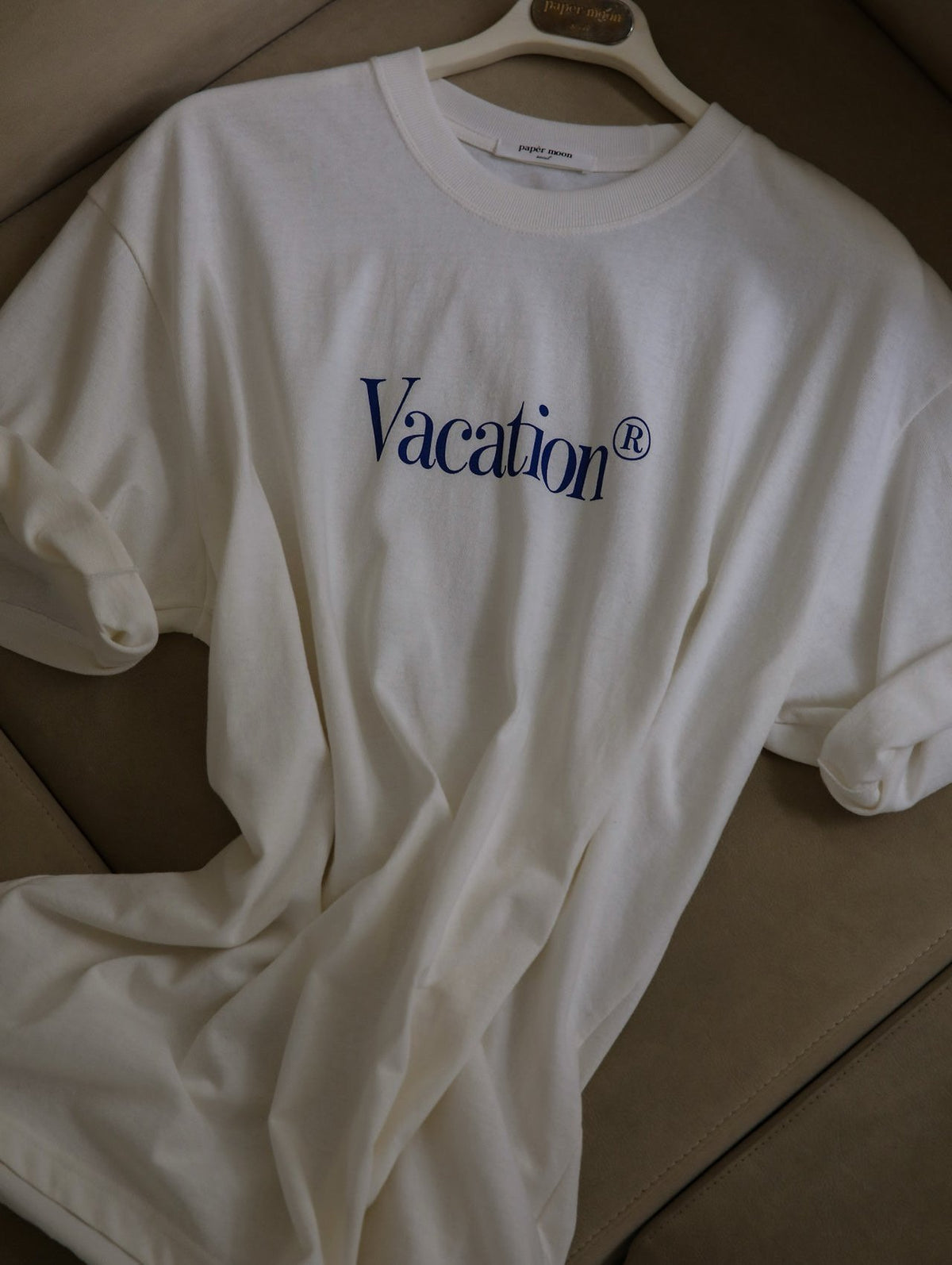 PAPERMOON ペーパームーン バケーションプリントピグメントTシャツ