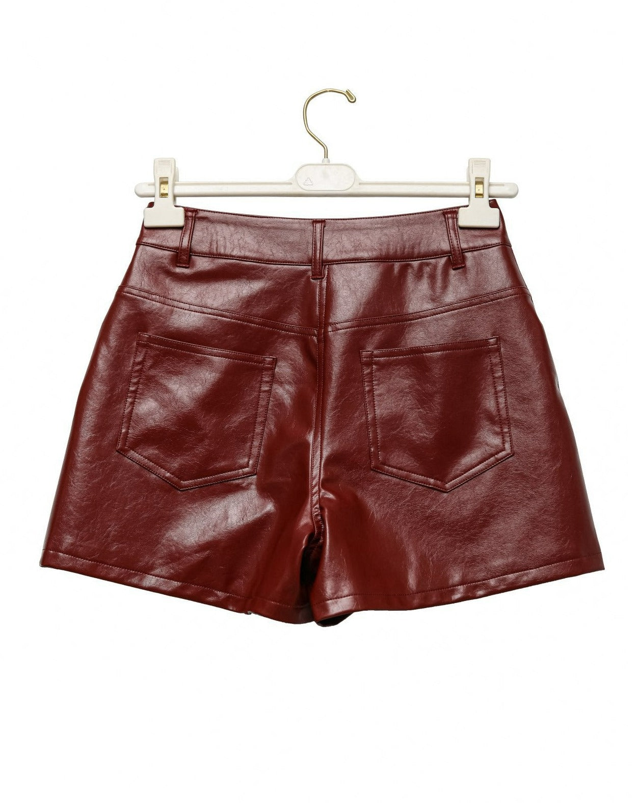 [PAPERMOON] SS / Denim Detail Vegan Leather Short Pants