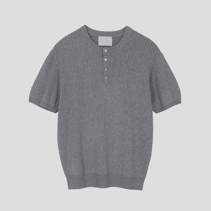 Vertical Henley Knit