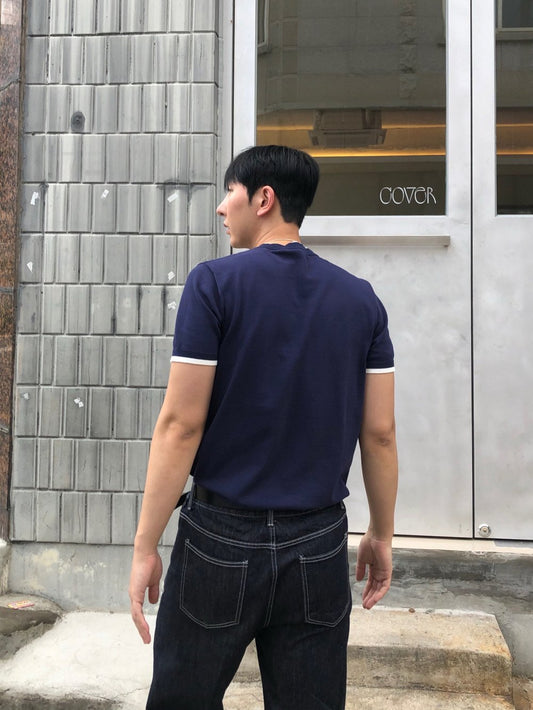 Trim Henley Knit