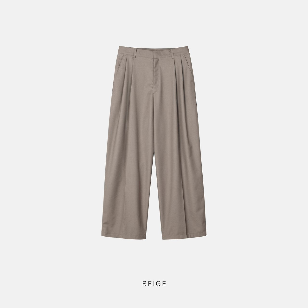 Two-Tuck Balloon Wide Slacks