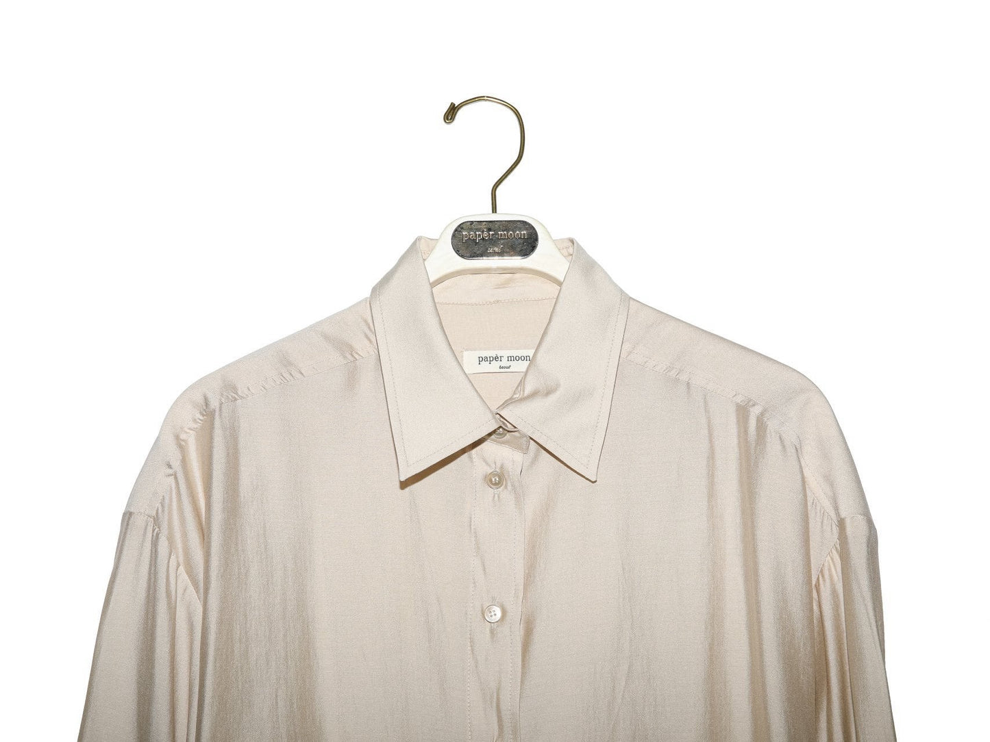 【PAPERMOON ペーパームーン】SS / Sheer Silky Classic Button Down Shirt