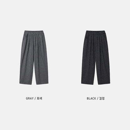 Bulky Fit Stripe Linen Pants