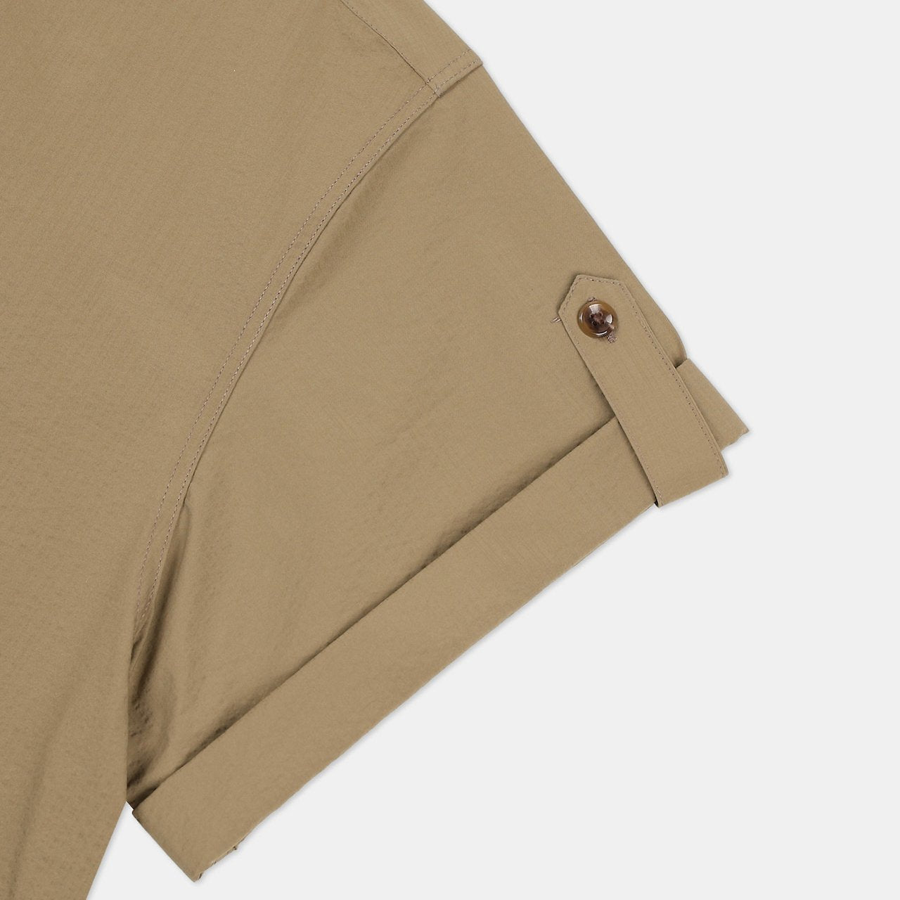 Pigment-Washed Nylon Shirt Jacket