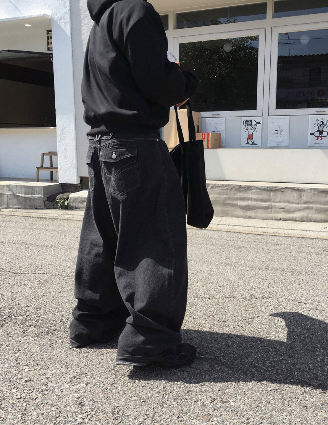 Broad-Stripe Denim Pants