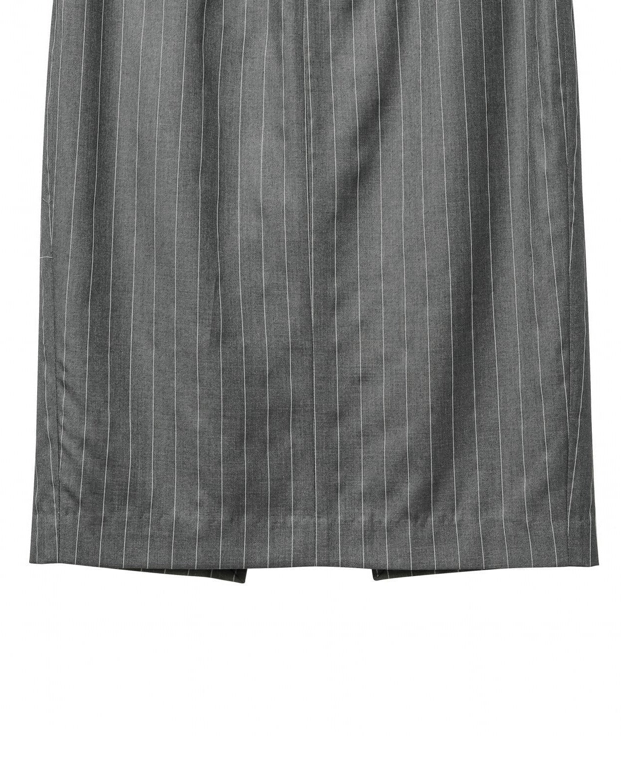 [PAPERMOON] SS / Wide Pin Stripe Set Up Suit Pencil Midi Skirt