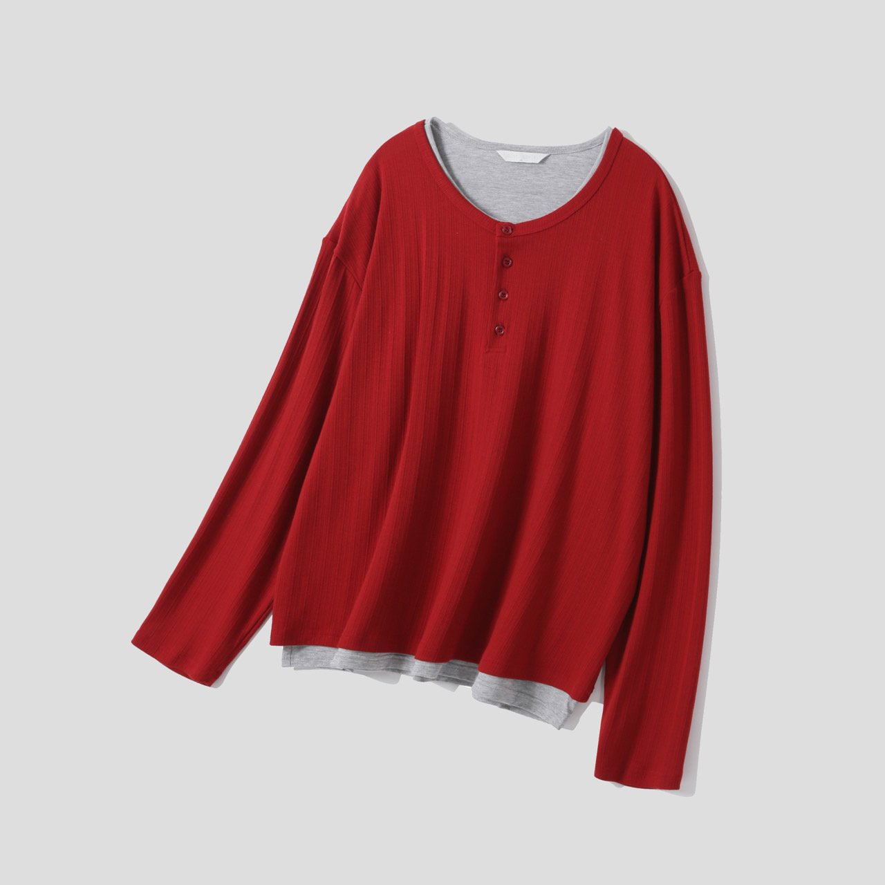 Phase Double Henley Layered Tee