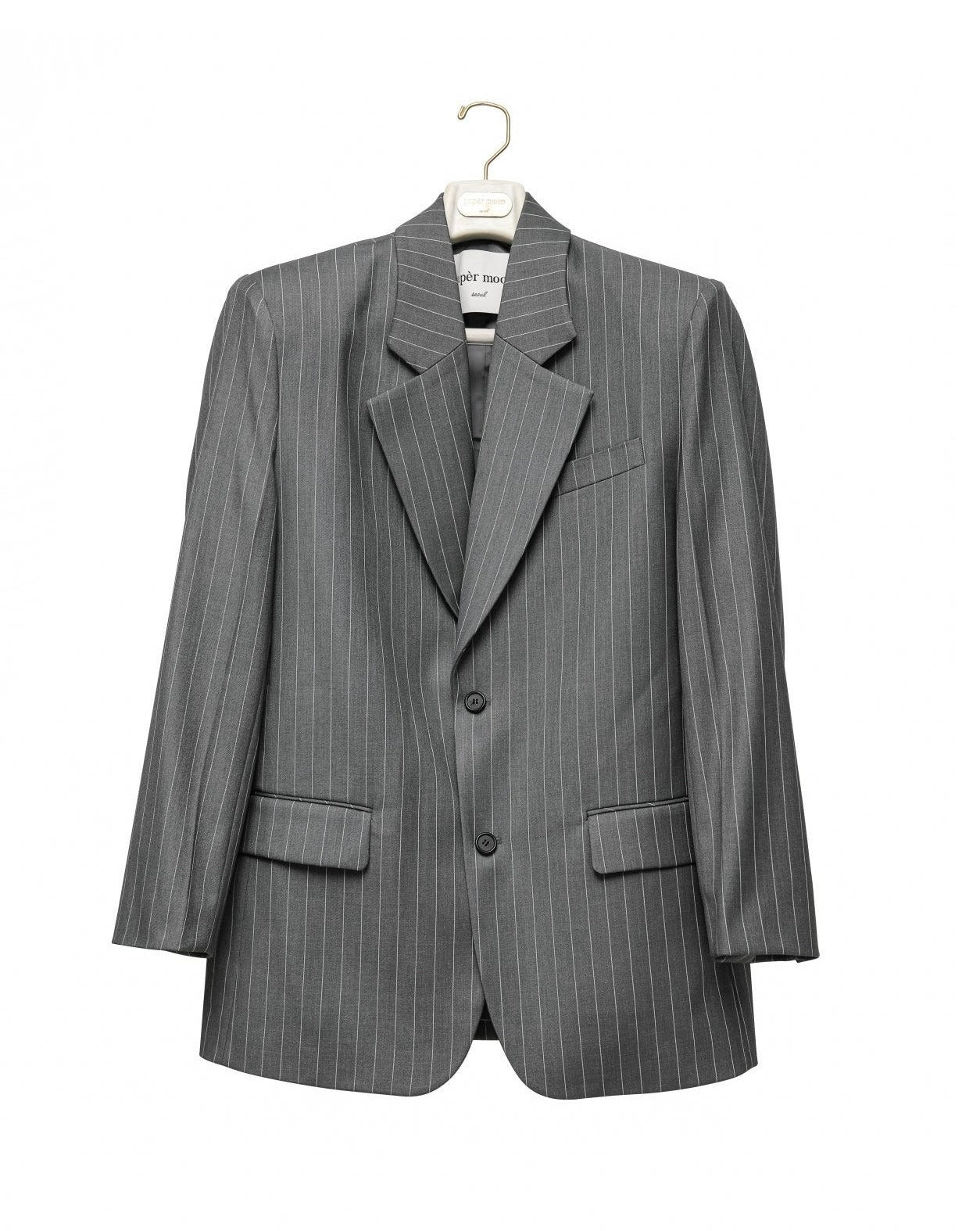 【PAPERMOON 페이퍼 문】SS / Wide Pin Stripe Set Up Suit Single Blazer