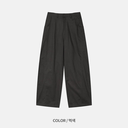 Soft Curve Wide Cotton Pants