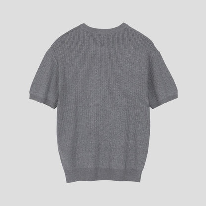 Vertical Henley Knit