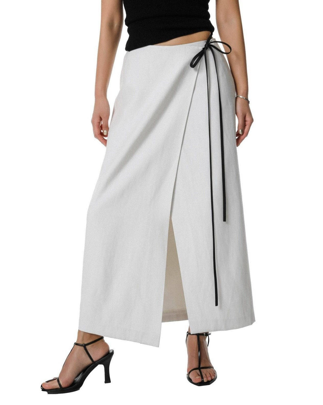 PAPERMOON Ladys レディース】SS Linen Wrap Pencil Maxi Skirt リネン