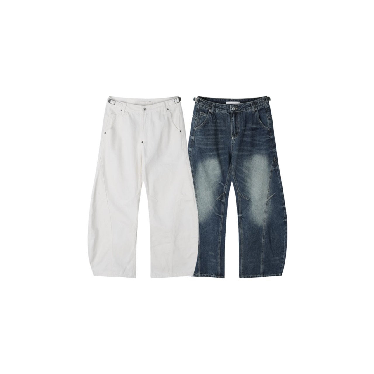 Wide Barrel Denim Pants