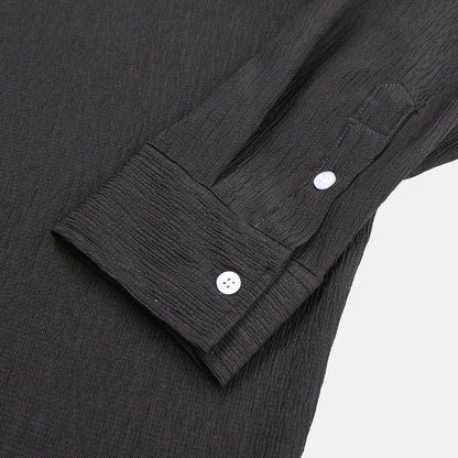 Pigment-Washed Nylon Shirt Jacket
