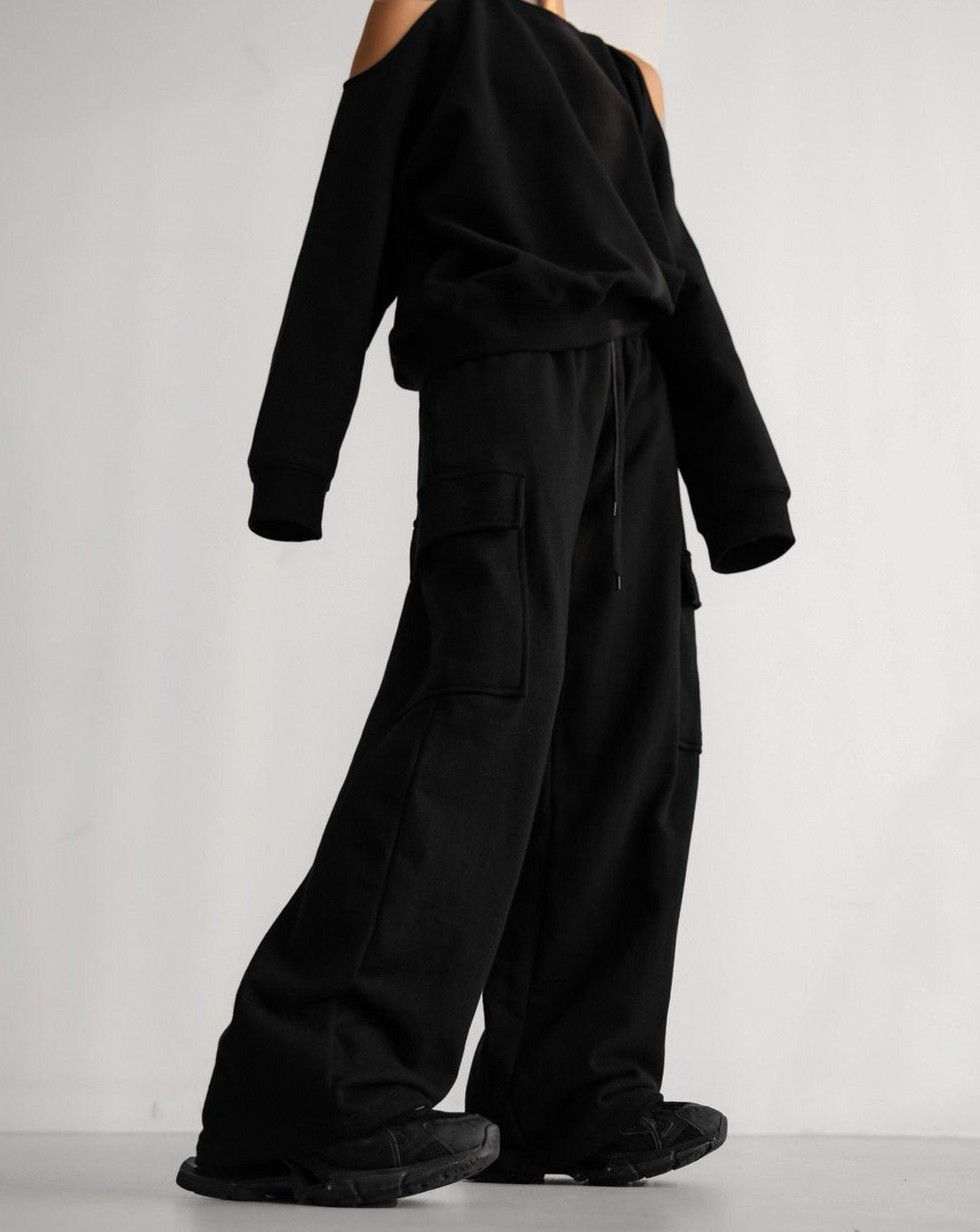 【PAPERMOON 페이퍼 문】SS / Cargo Pocket Wide Sweatpants