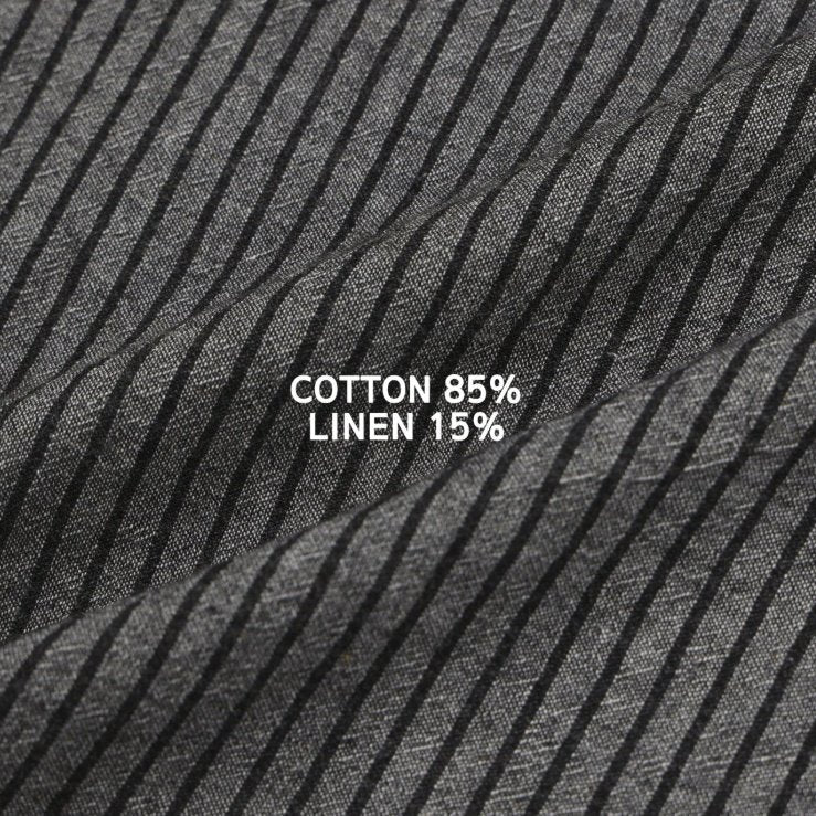 Bulky Fit Stripe Linen Pants