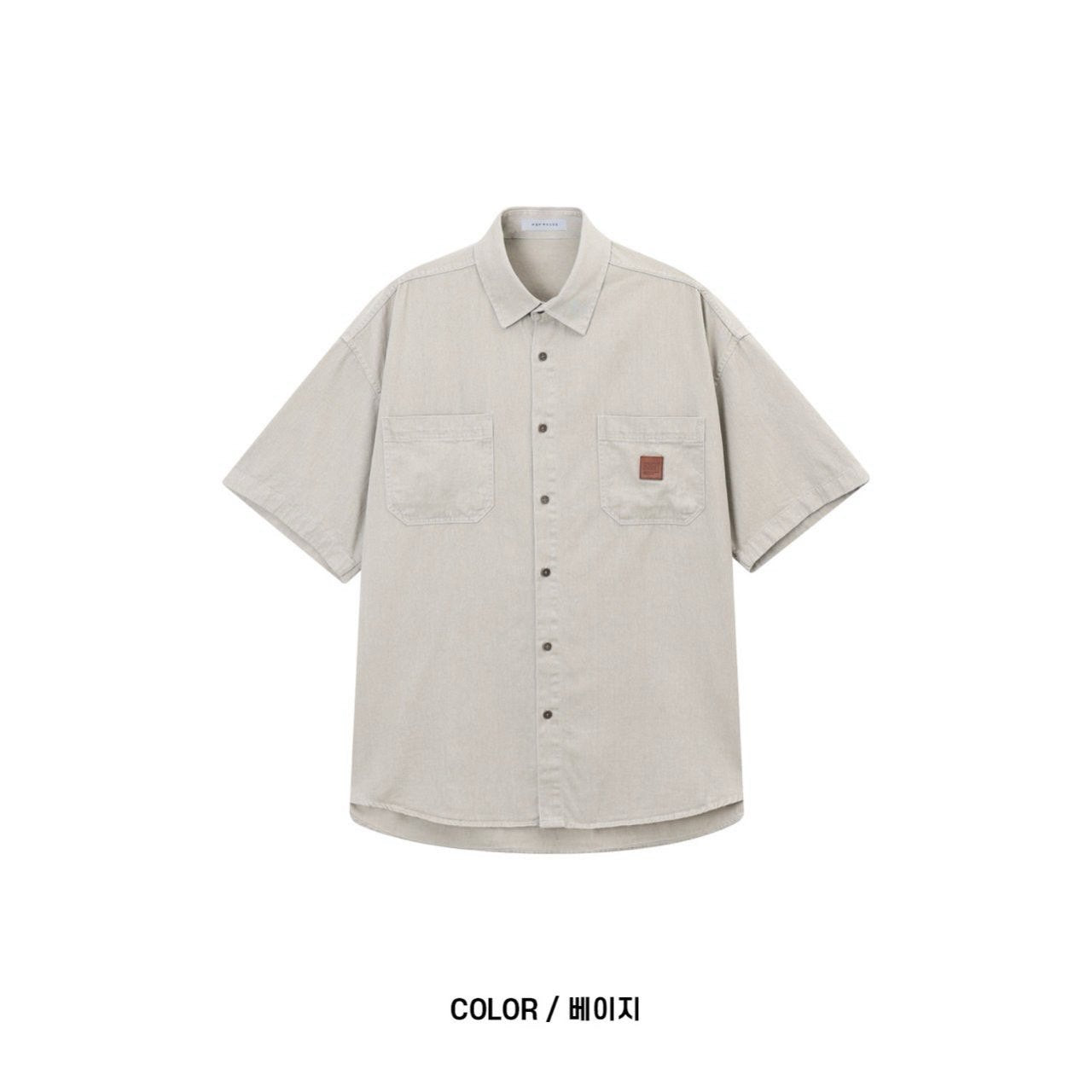 Pigment-Washed Nylon Shirt Jacket