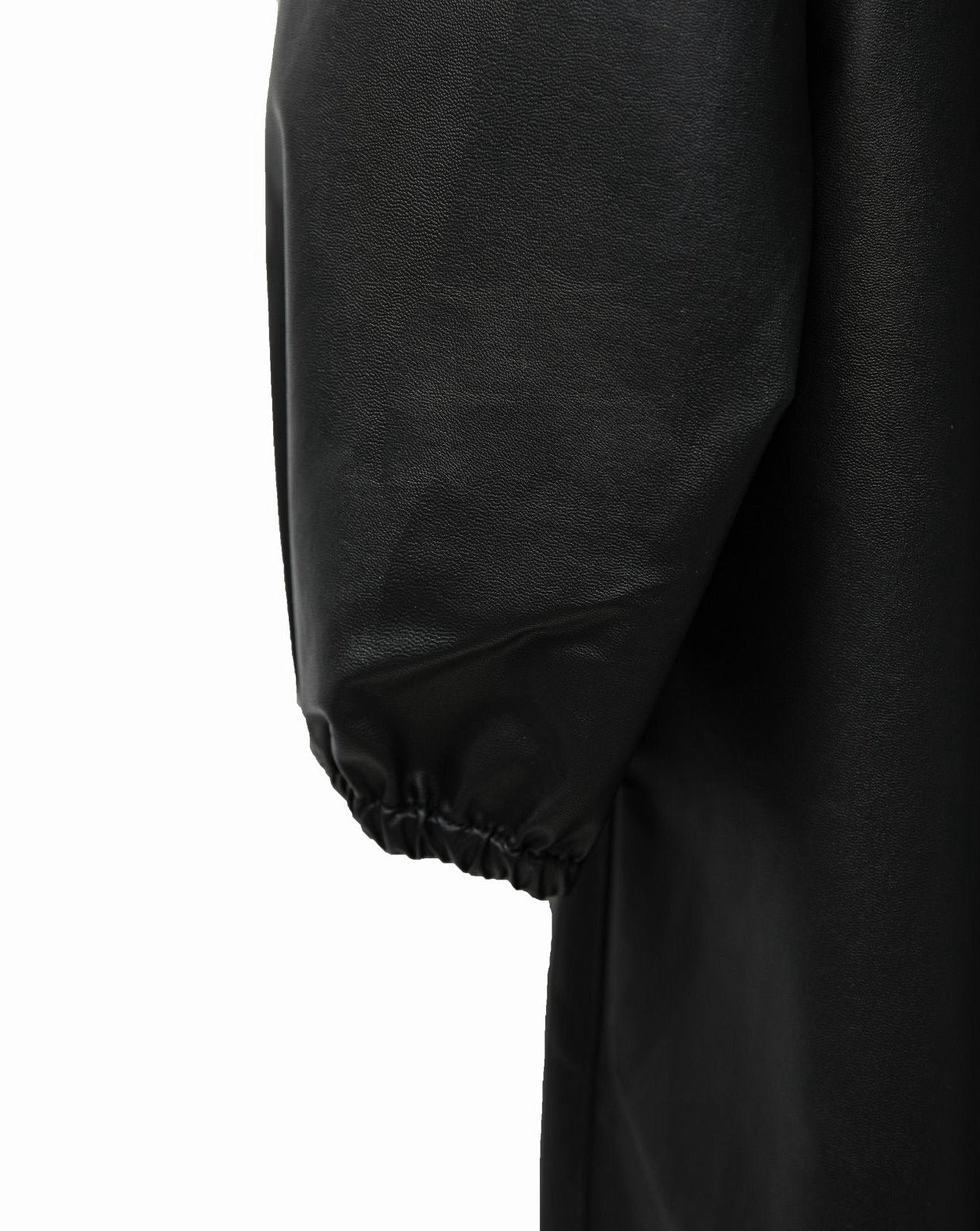 【PAPERMOON 페이퍼 문】SS / Oversized Vegan Leather Snap Button Detail Jumpsuit