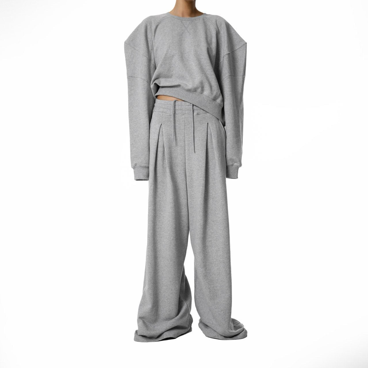【PAPERMOON 페이퍼 문】SS / Pin - Tuck Detail Sweat Wide Pants