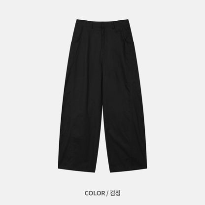 Soft Curve Wide Cotton Pants