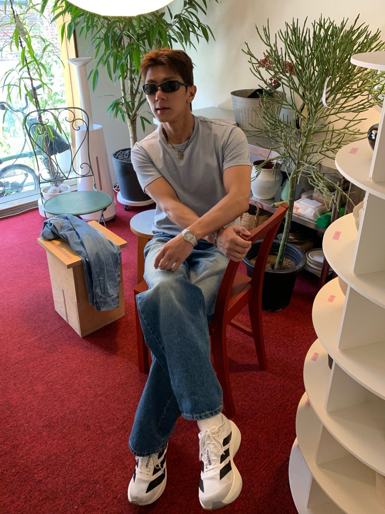 Pigment-Washed Nylon Shirt Jacket