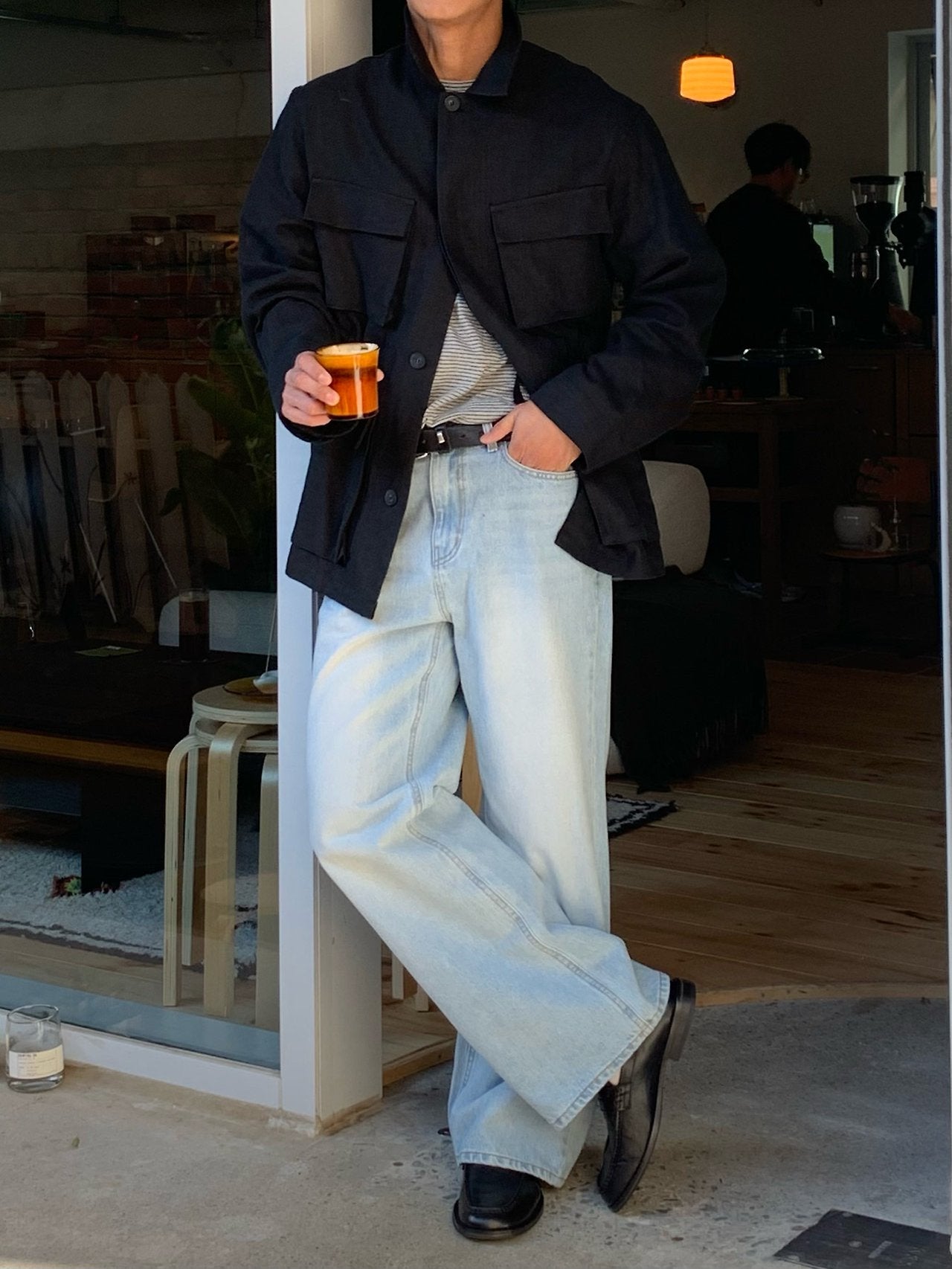 D'Air Linen Military Jacket