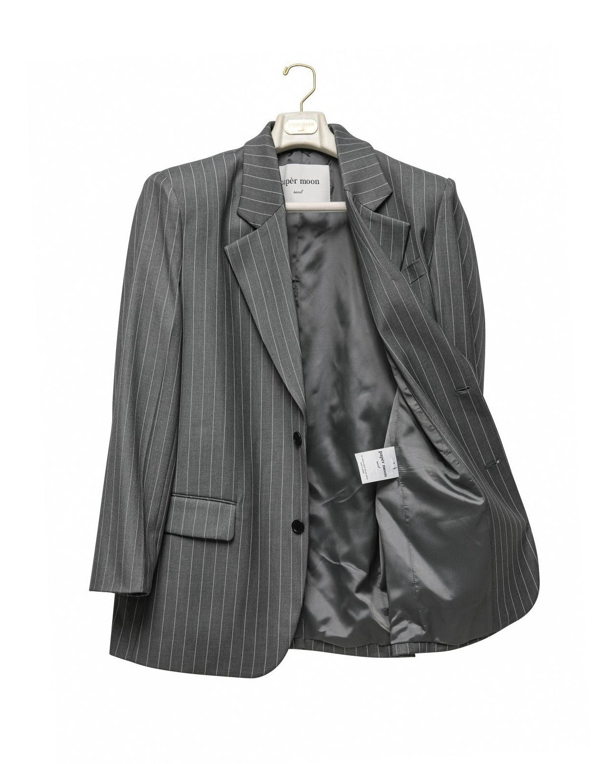 【PAPERMOON 페이퍼 문】SS / Wide Pin Stripe Set Up Suit Single Blazer