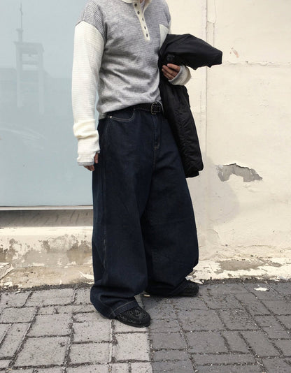 Broad Stripe Denim Set-up