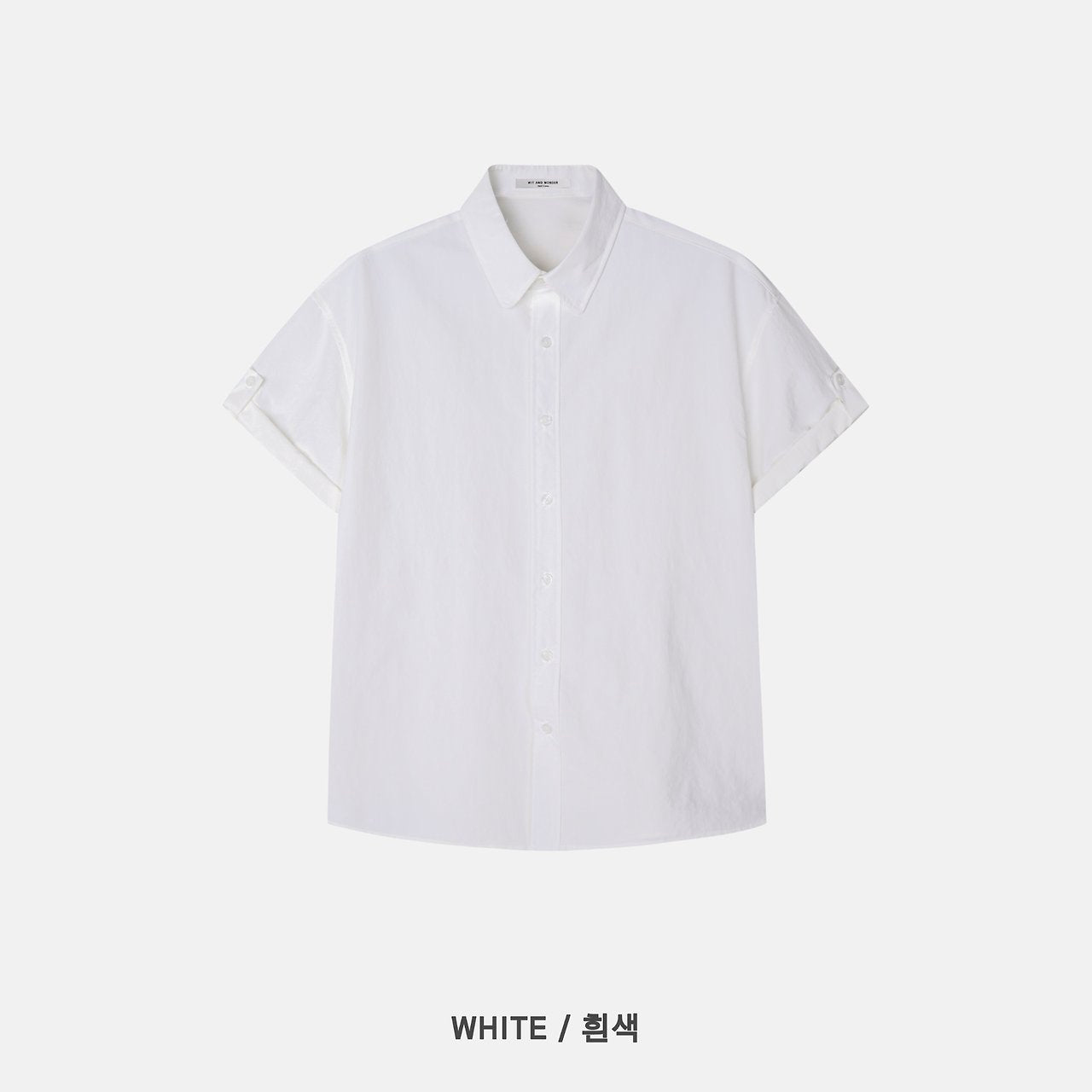 Pigment-Washed Nylon Shirt Jacket