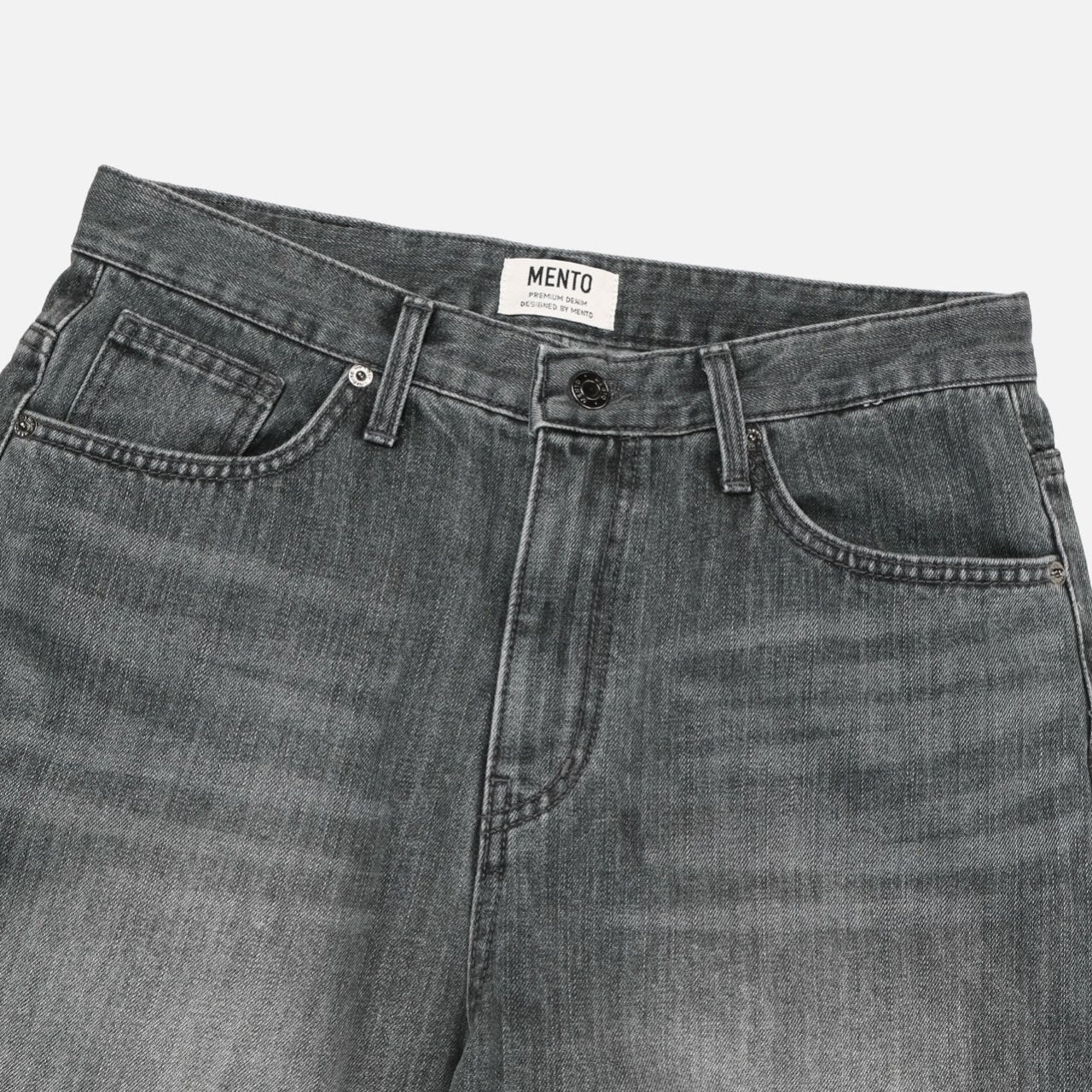 Deep Gray Brushed Denim