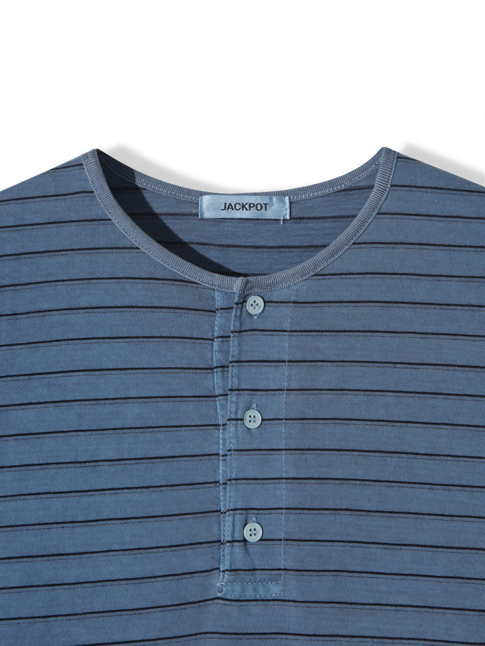 Pigment Stripe Henley Long Sleeve Tee