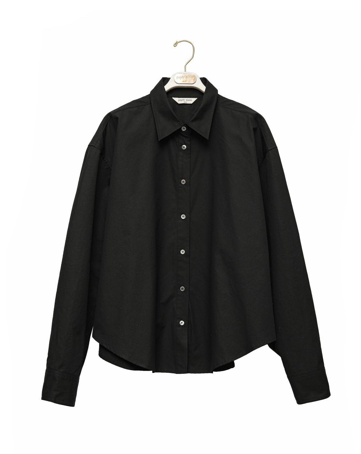 [PAPERMOON] SS / Swing Collar Cotton Button Down Shirt