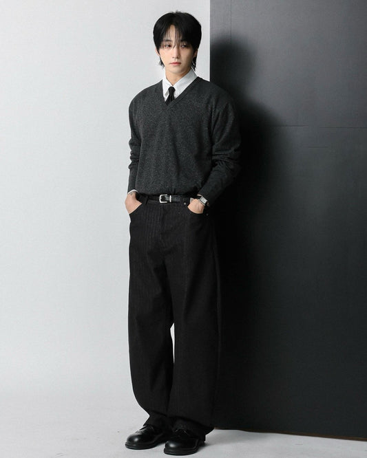 Trout Sewing V-Neck Knit
