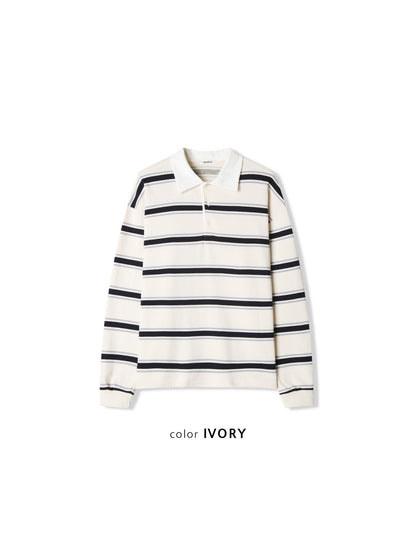 Ive Collar Stripe Long Sleeve Tee